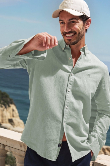 Lerros groene heren overhemd | Sfeerbeeld, In situatie