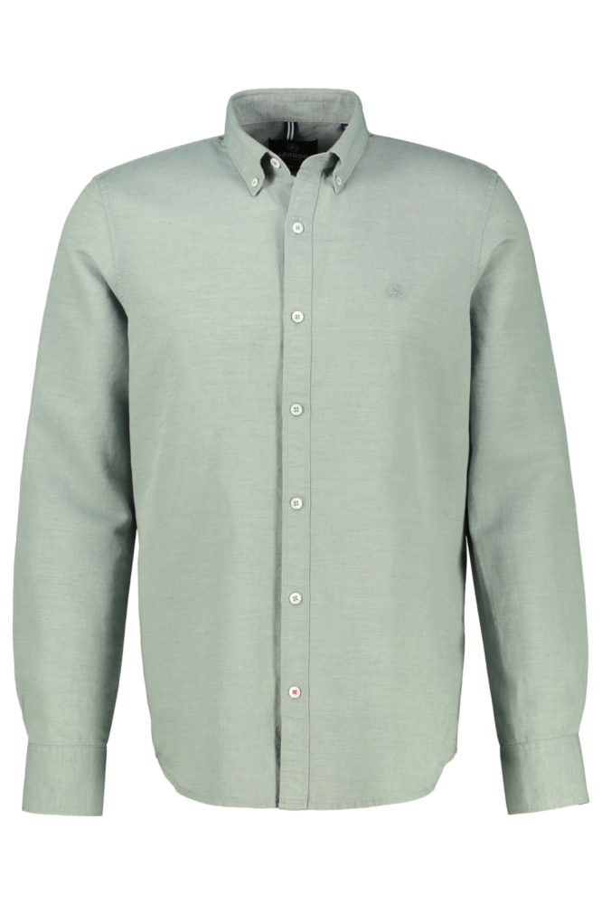 Lerros groene heren overhemd | Vooraanzicht