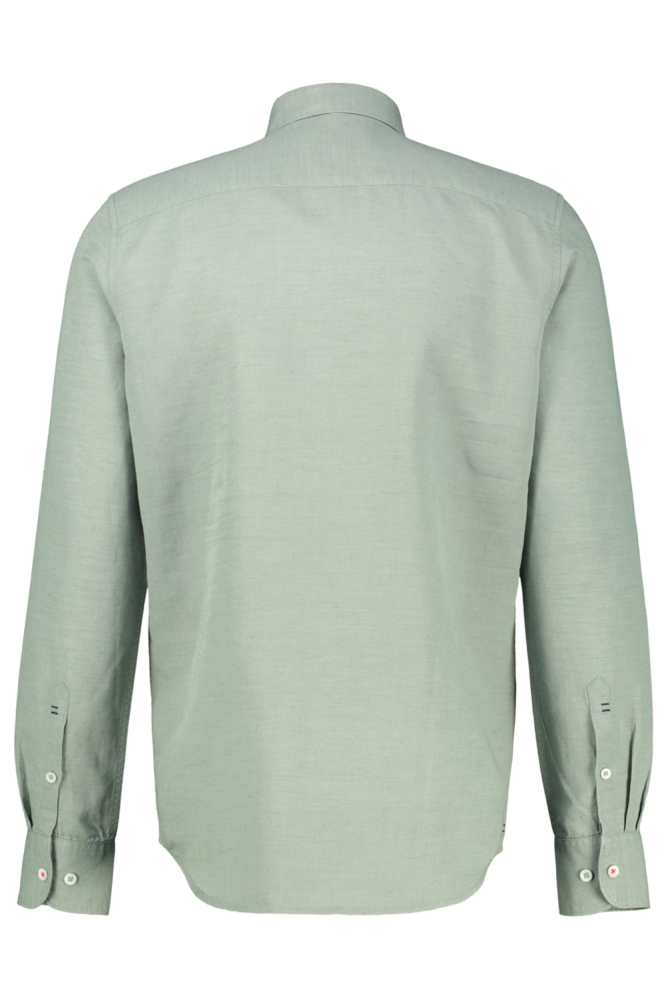 Lerros groene heren overhemd | Achteraanzicht