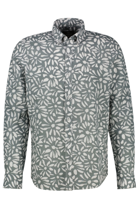 Lerros groene heren overhemd | Vooraanzicht