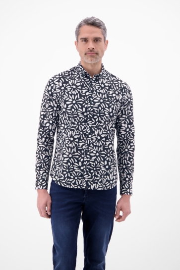 Lerros Overhemd OVERHEMD MET LANGE MOUWEN EN BLOEMENPRINT 2641124 485