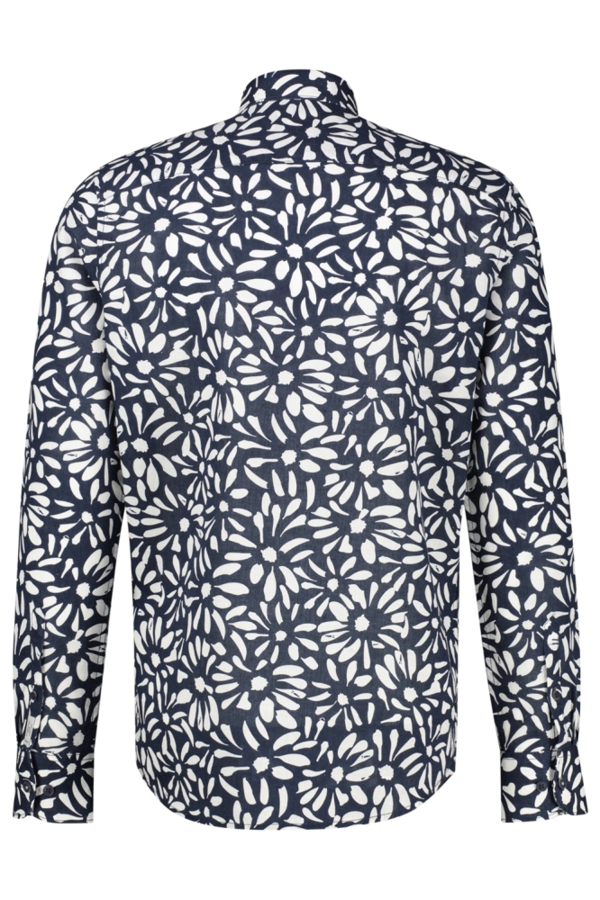 Lerros blauwe heren overhemd | Achteraanzicht