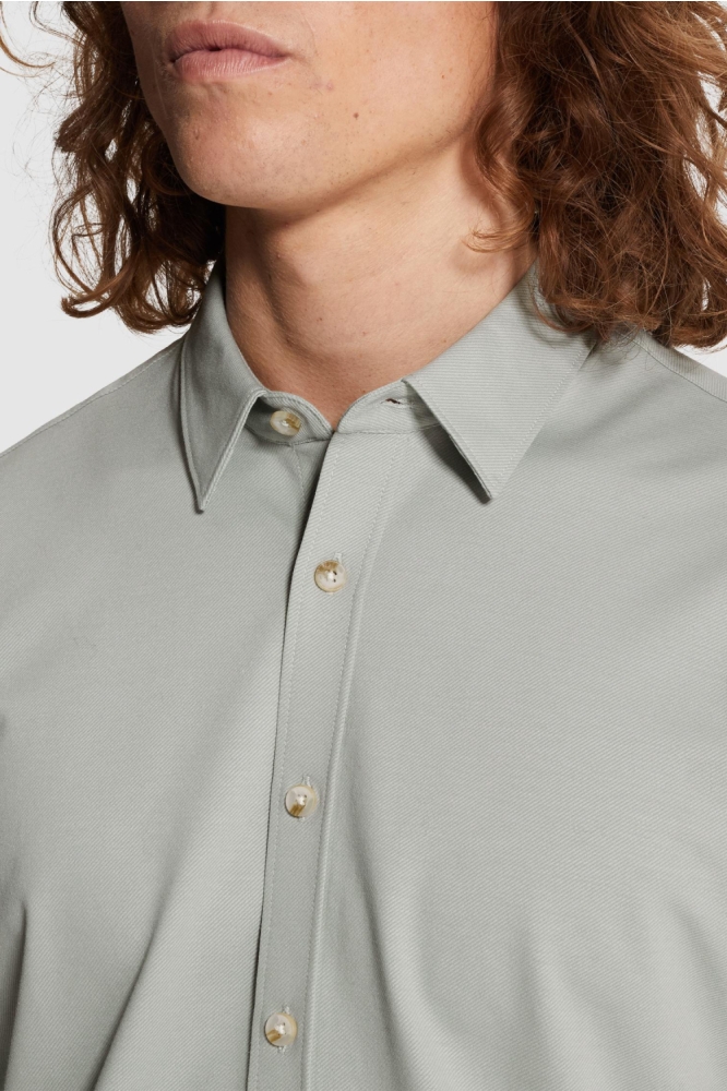 Cast Iron groene heren overhemd | Close up