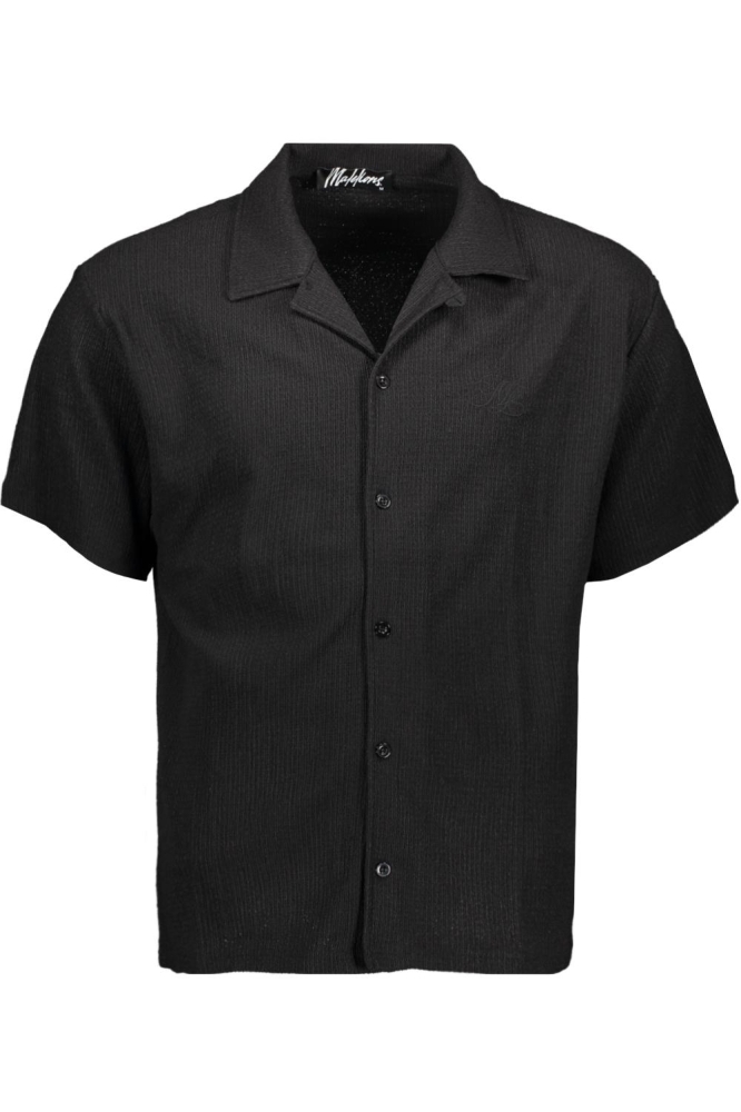 Malelions zwarte heren overhemd | Vooraanzicht