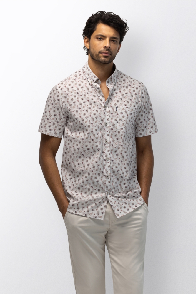 State of Art grijze heren overhemd | Model vooraanzicht