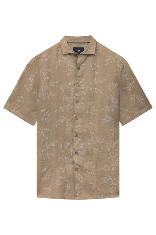 State of Art beige heren overhemd | Vooraanzicht