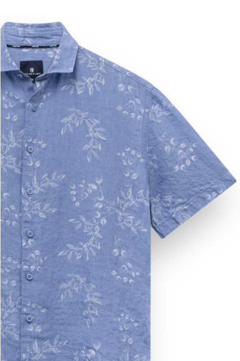 State of Art blauwe heren overhemd | Close up