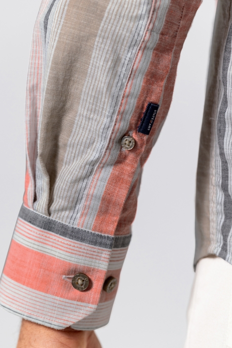 State of Art beige heren overhemd | Close up