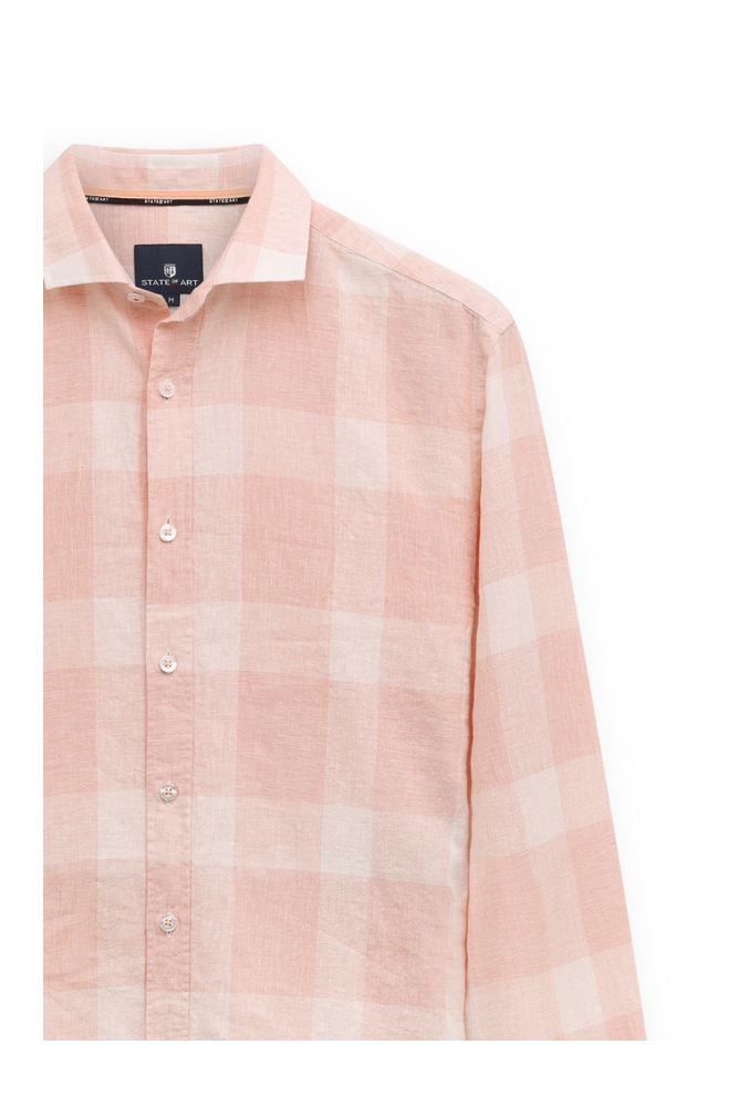 State of Art oranje heren overhemd | Close up