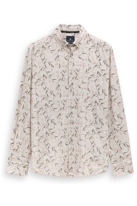 State of Art beige heren overhemd | Vooraanzicht