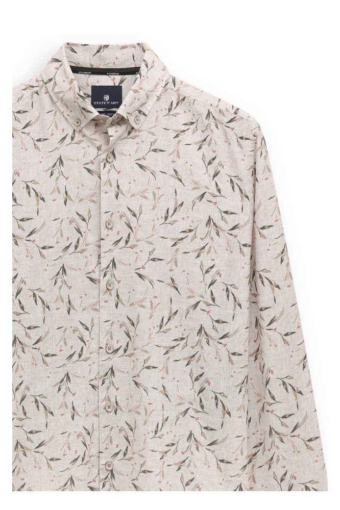 State of Art beige heren overhemd | Close up