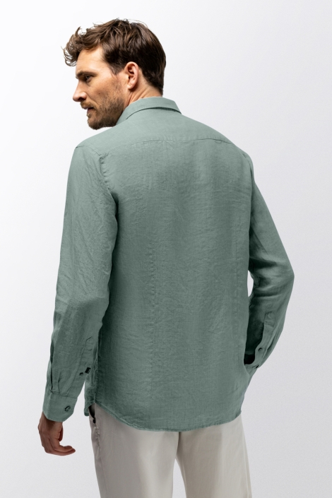 State of Art groene heren overhemd | Model achteraanzicht