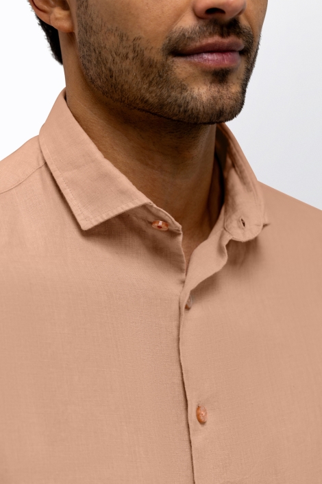 State of Art oranje heren overhemd | Close up