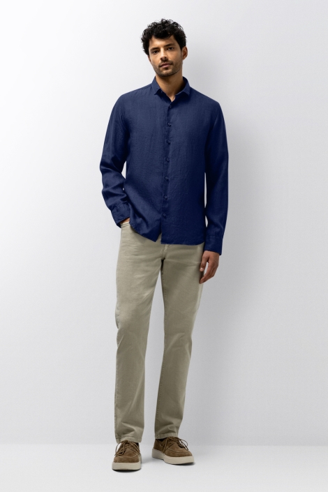 State of Art blauwe heren blouse | Model