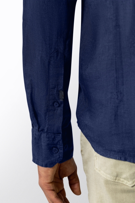 State of Art blauwe heren blouse | Kleurstaal