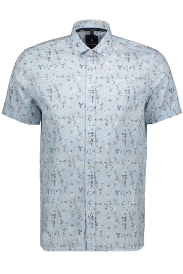 State of Art shirt ss print struc Blauw