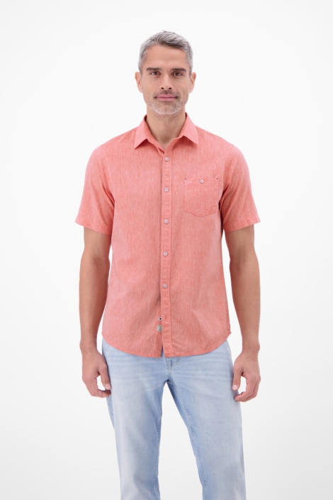 Lerros oranje heren overhemd |