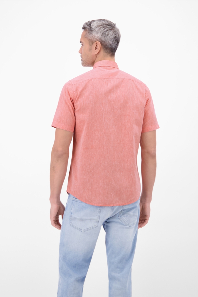 Lerros oranje heren overhemd |