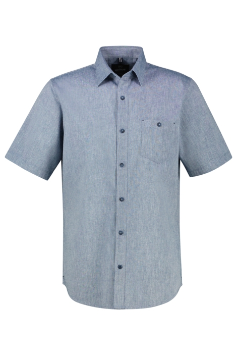 Lerros blauwe heren overhemd | Vooraanzicht