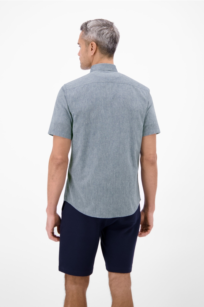 Lerros blauwe heren overhemd | Model achteraanzicht