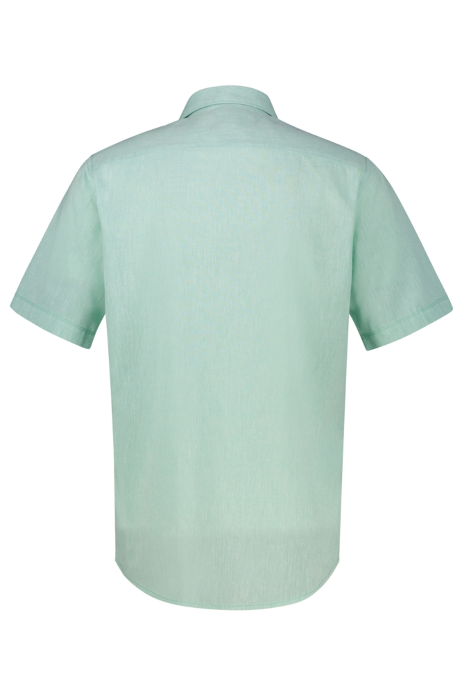 Lerros groene heren overhemd | Achteraanzicht