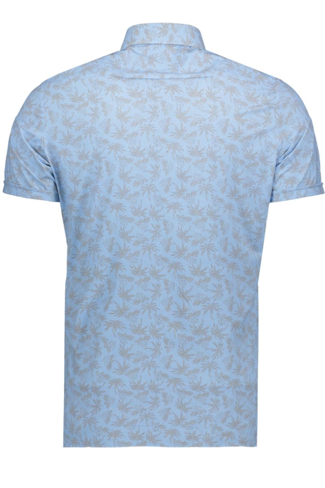 Pure H. Tico blauwe heren overhemd | Achteraanzicht