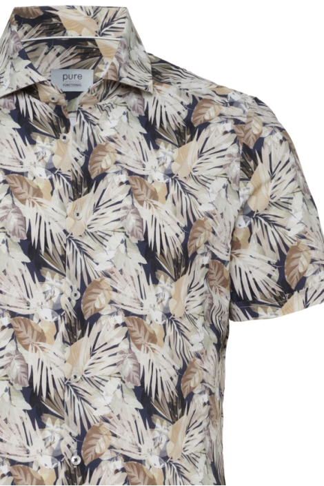 Pure H. Tico beige heren overhemd | Close up