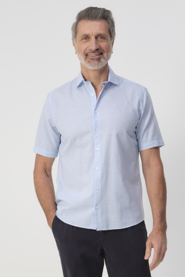 Campbell campbell - casual shirt ss colby Blauw