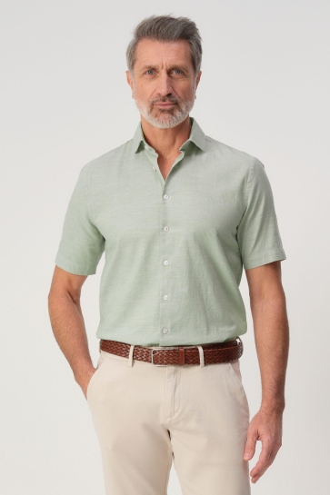 Campbell Overhemd CASUAL SHIRT SS COLBY 103389 4221 MISTELTOE GREEN