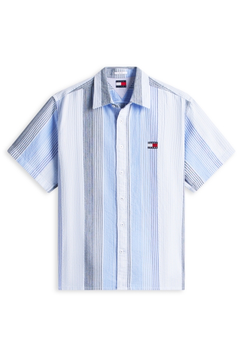 Tommy Jeans blauwe heren overhemd | Vooraanzicht