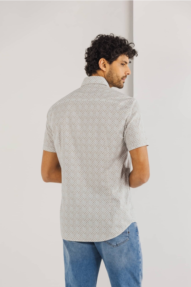 State of Art witte heren overhemd | Model achteraanzicht