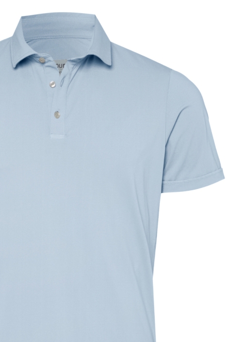 Pure H. Tico blauwe heren polo | Close up