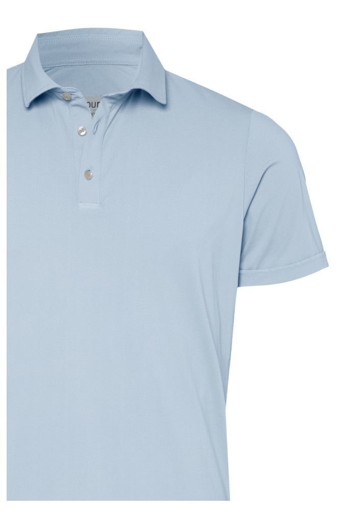 Pure H. Tico blauwe heren polo | Close up