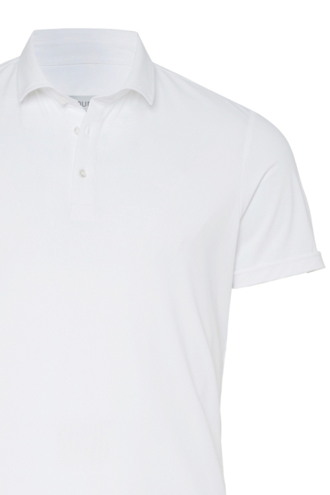 Pure H. Tico witte heren polo | Close up