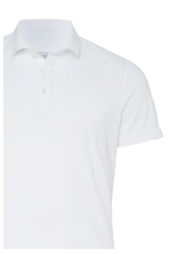 Pure H. Tico witte heren polo | Close up