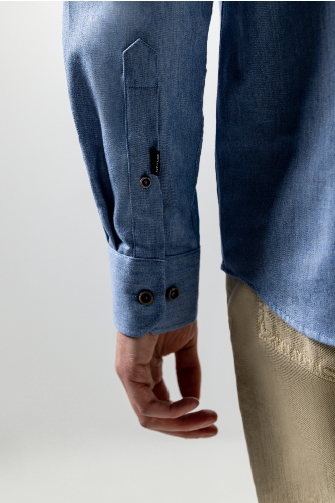 State of Art blauwe heren overhemd | Close up