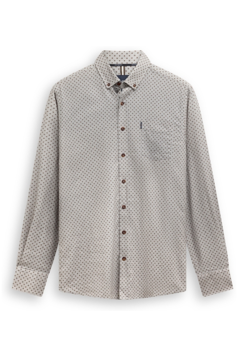 State of Art taupe heren overhemd | Vooraanzicht