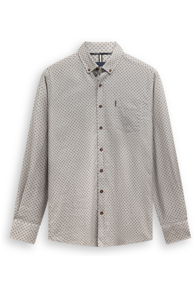 State of Art taupe heren overhemd | Vooraanzicht