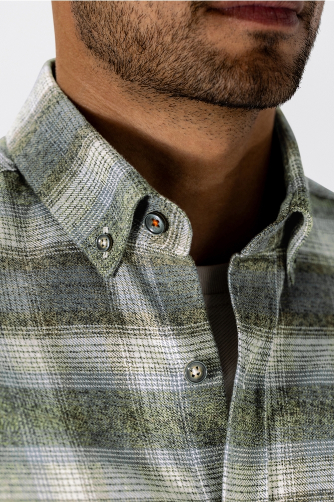 State of Art groene heren overhemd | Close up