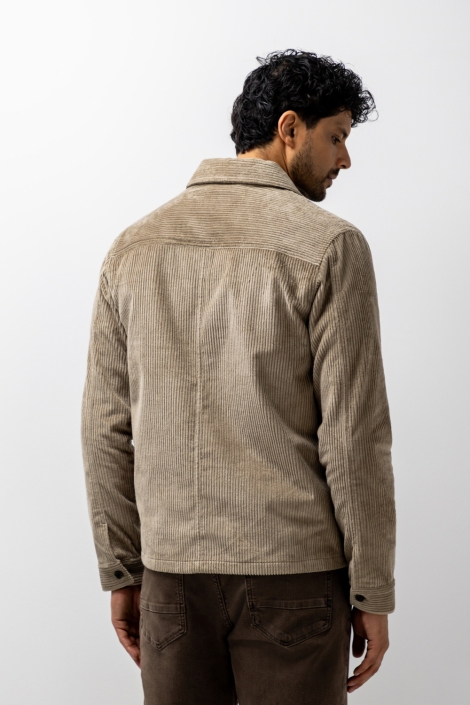 State of Art camel heren overhemd | Model achteraanzicht
