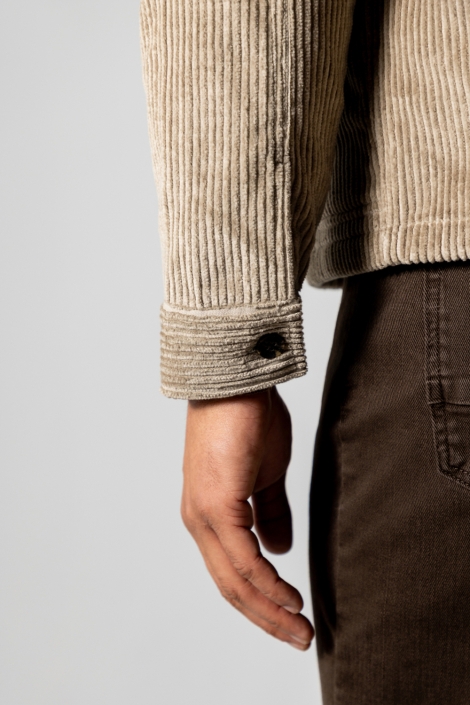 State of Art camel heren overhemd | Close up