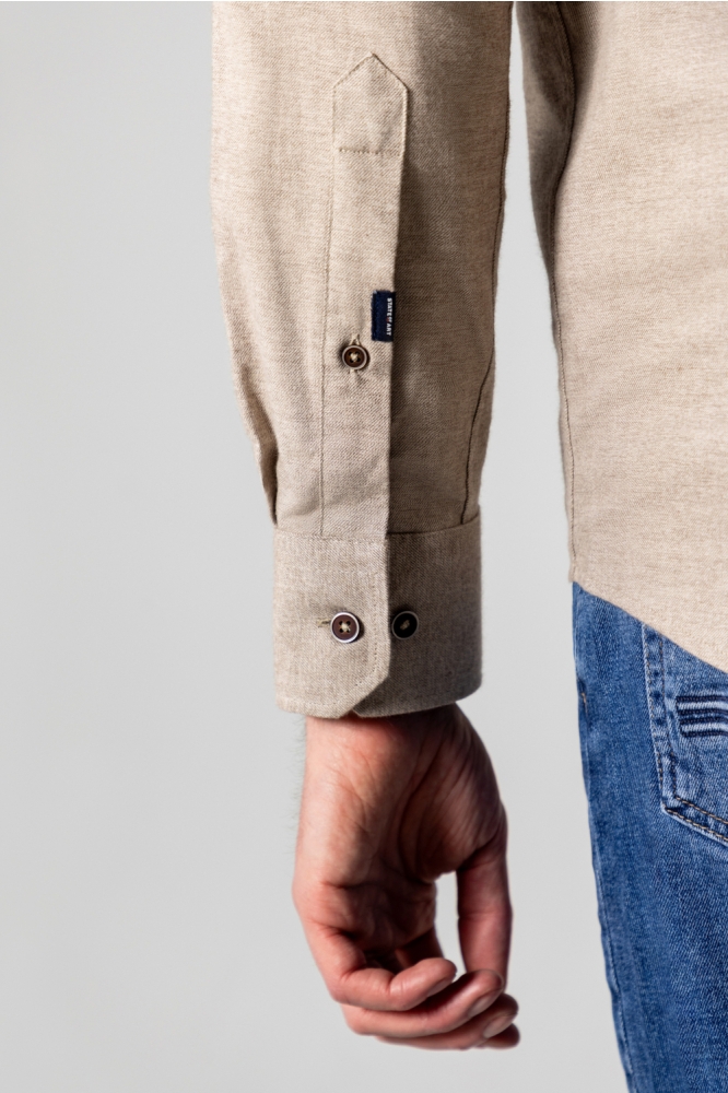 State of Art camel heren overhemd | Close up