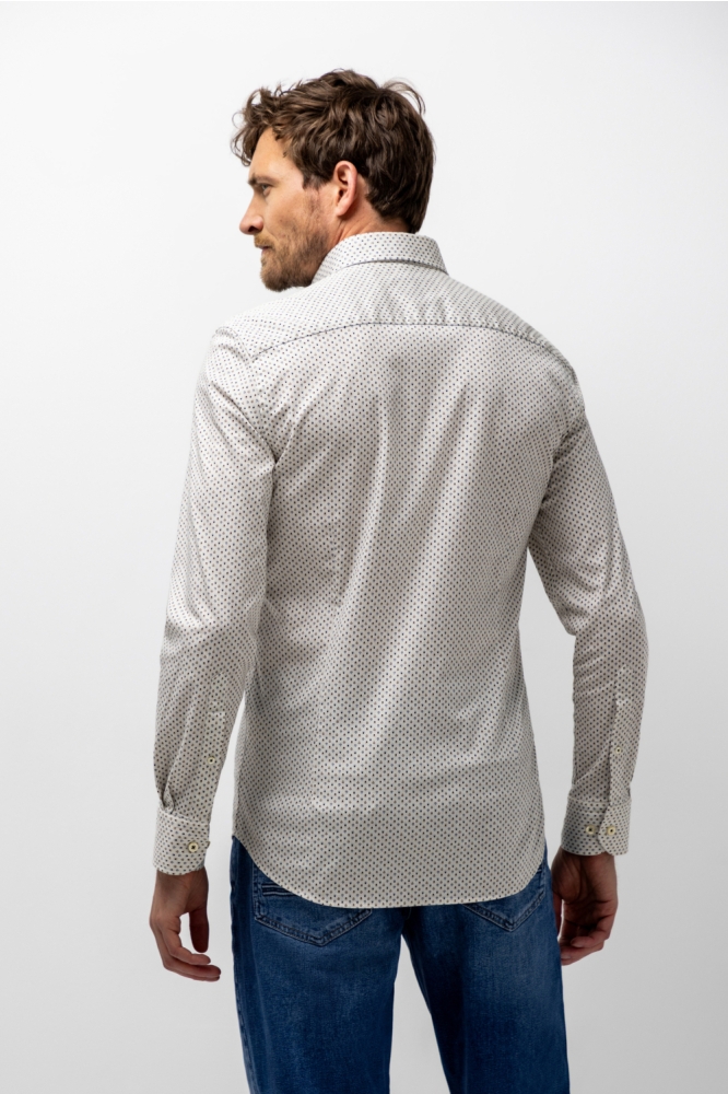 State of Art taupe heren overhemd | Model achteraanzicht