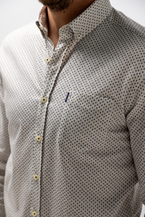 State of Art taupe heren overhemd | Kleurstaal