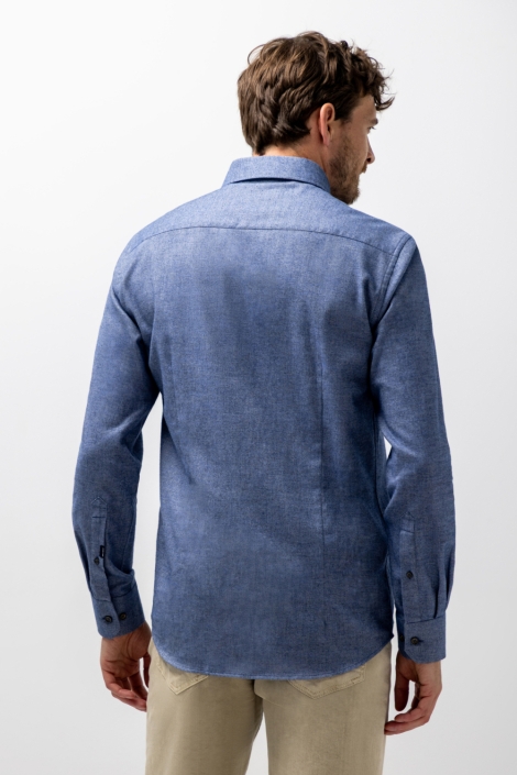 State of Art blauwe heren overhemd | Model achteraanzicht