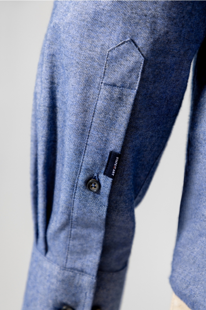 State of Art blauwe heren overhemd | Close up