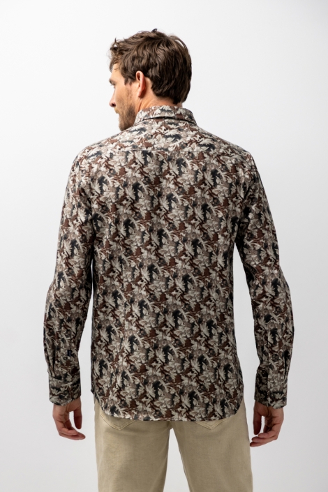 State of Art multi color heren overhemd | Model achteraanzicht