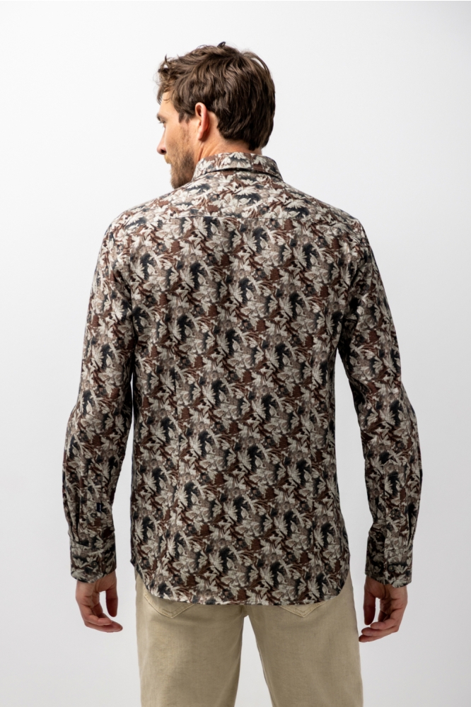State of Art multi color heren overhemd | Model achteraanzicht