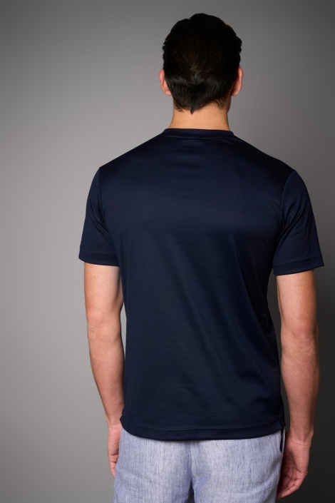 Desoto bruine heren t-shirt | Model achteraanzicht