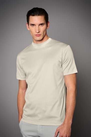 Desoto T-shirt LUXUXRY TWO PLY T SHIRT 71570 30 805 LIGHT TAUPE